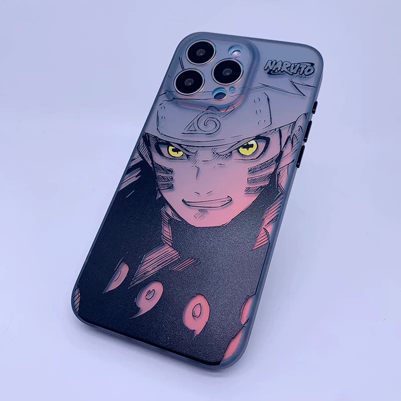 Japanese Anime Naruto Ninja Naruto Shippuuden | Laser Naruto Kurama - iPhone Case 7 8 PLUS XS XR X 11 12 13 14 15 16 Pro Promax SE3 SE2 KawaiiGiftLand