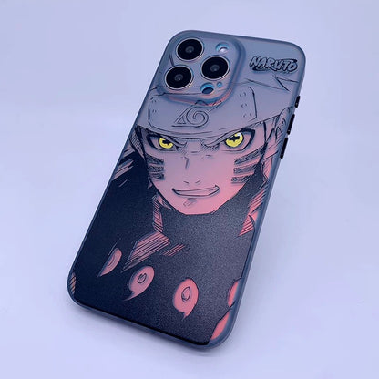 Japanese Anime Naruto Ninja Naruto Shippuuden | Laser Naruto Kurama - iPhone Case 7 8 PLUS XS XR X 11 12 13 14 15 16 Pro Promax SE3 SE2 KawaiiGiftLand