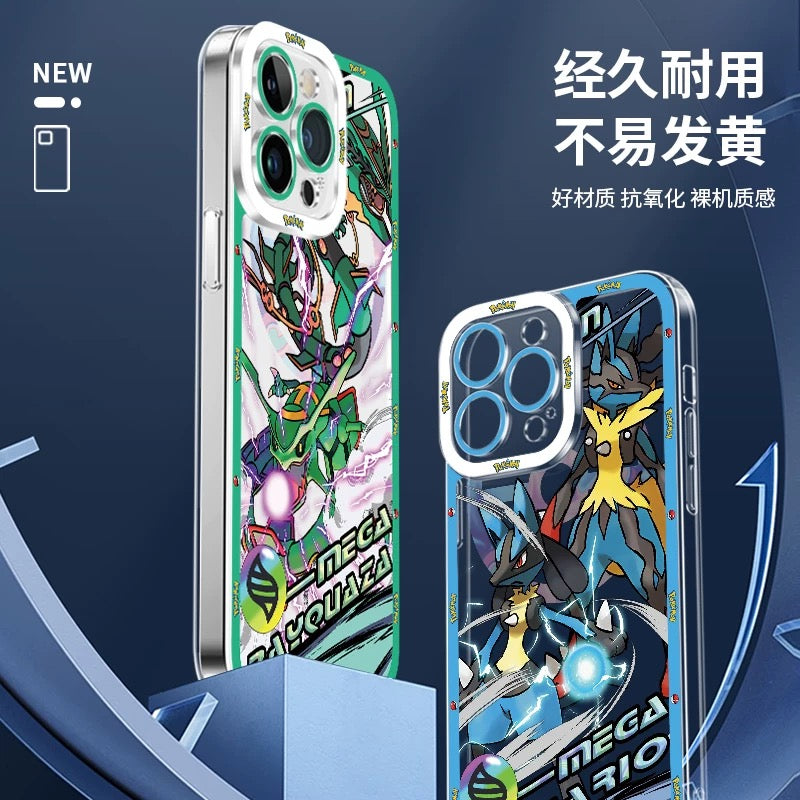 Japan Cartoon Pokemon Mega Evolution Anime | Metagross Scizor Latios Garchomp Rayquaza Lucario Charizard X Y Gardevoir - iPhone Case PLUS SE2 XS XR X 11 12 13 14 15 16 16e 17 17 17e Pro Promax 12mini 13mini