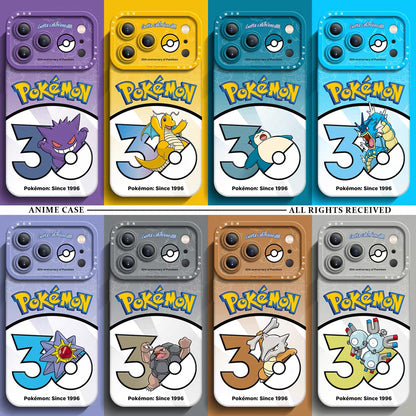 Japanese Cartoon Pokemon Silicone Case Pokemon 30 Anniversary Version Part5 | Gengar Dragonite Snoriax Gyarados Starmie Golem Marowak Magneton 8 Styles - iPhone Case PLUS SE2 XS XR X 11 12 13 14 15 16 16e 17 17e Pro Promax 12mini 13mini