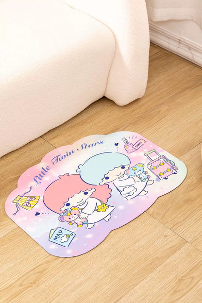 Japanese Cartoon Technical fabric Floor Mat | My Melody Kuromi Little Twin Stars Cinnamoroll Pochacco - Kawaii Room Decoration items Cute Things