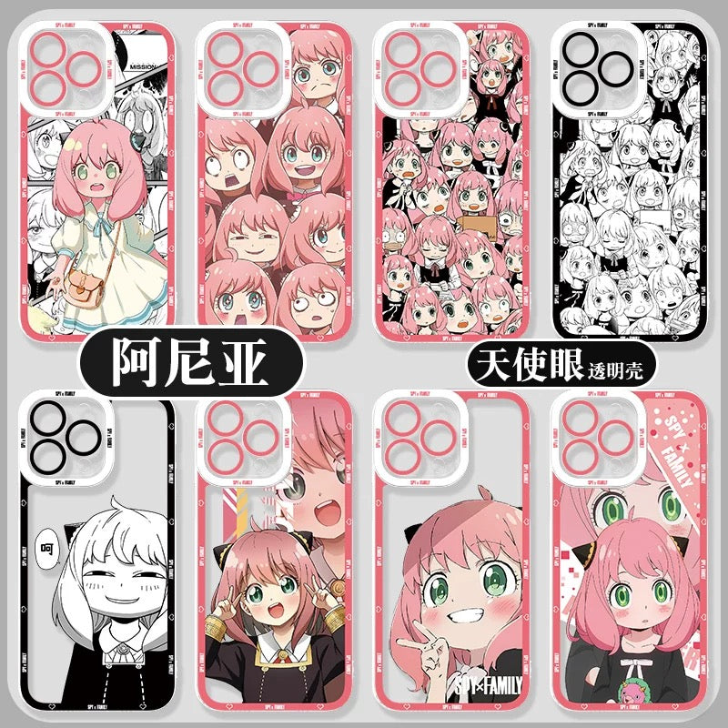 Japan Cartoon SPY Family Anya Forger | Emo & Daily 8 Stlyes - iPhone Case PLUS SE2 XS XR X 11 12 13 14 15 16 16e 17 17e Pro Promax 12mini 13mini