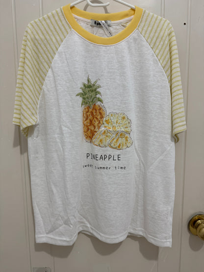 Korean Fashion Fruits Style T-Shirt Series | Bling Bling Pineapple - Kawaii Fashion Items
