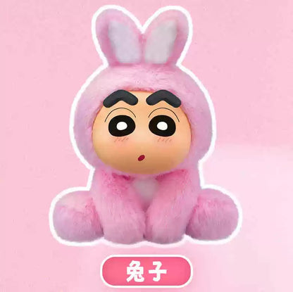 Japanese Cartoon Crayon Shin-chan Cosplay Sitting Series 1 Keychain | Sheep ChocoBi Kappa Rabbit Shiro Monkey Action Kamen - Figure Collectable Toys Mystery Blind Box - KawaiiGiftLand