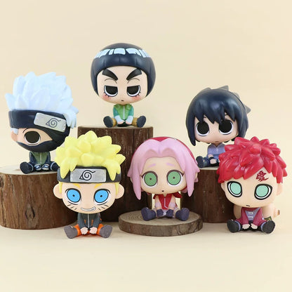 Miniso X Naruto Ninja Mini Sitting Part 1 Series Limited Edition | Naruto Shippuuden Naruto Sasuke Sakura Kakashi Gaara Lee -  Figure Keychain Collectable Toys Mystery Blind Box