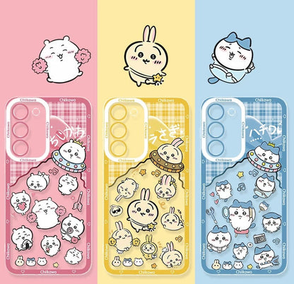 Japanese Cartoon ChiiKawa UFO Version Clean Case | Chiikawa Hachiware Usagi Momonga - Phone Case Samsung Galaxy S26 S25 S24 S23 S22 S21 FE Ultra Edge