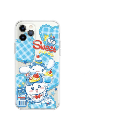 Japanese Cartoon ChiiKawa | Sweet with ChiiKawa My Melody Hachiware Cinnamoroll Usagi Pompompurin Clear - iPhone Case 11 12 13 14 15 16 Pro Promax