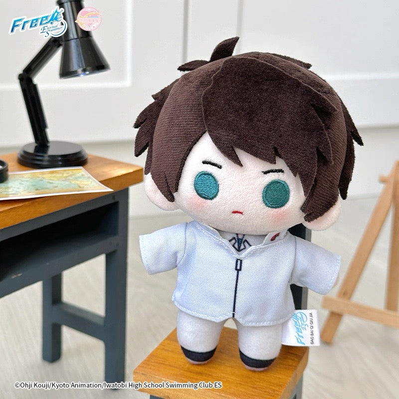Japanese Anime Free! Iwatobi Swim Club Uniform Keychain | Haruka Makoto Rin Sosuke Cute Kawaii 10cm Q Bean Doll - Cute Kawaii Item