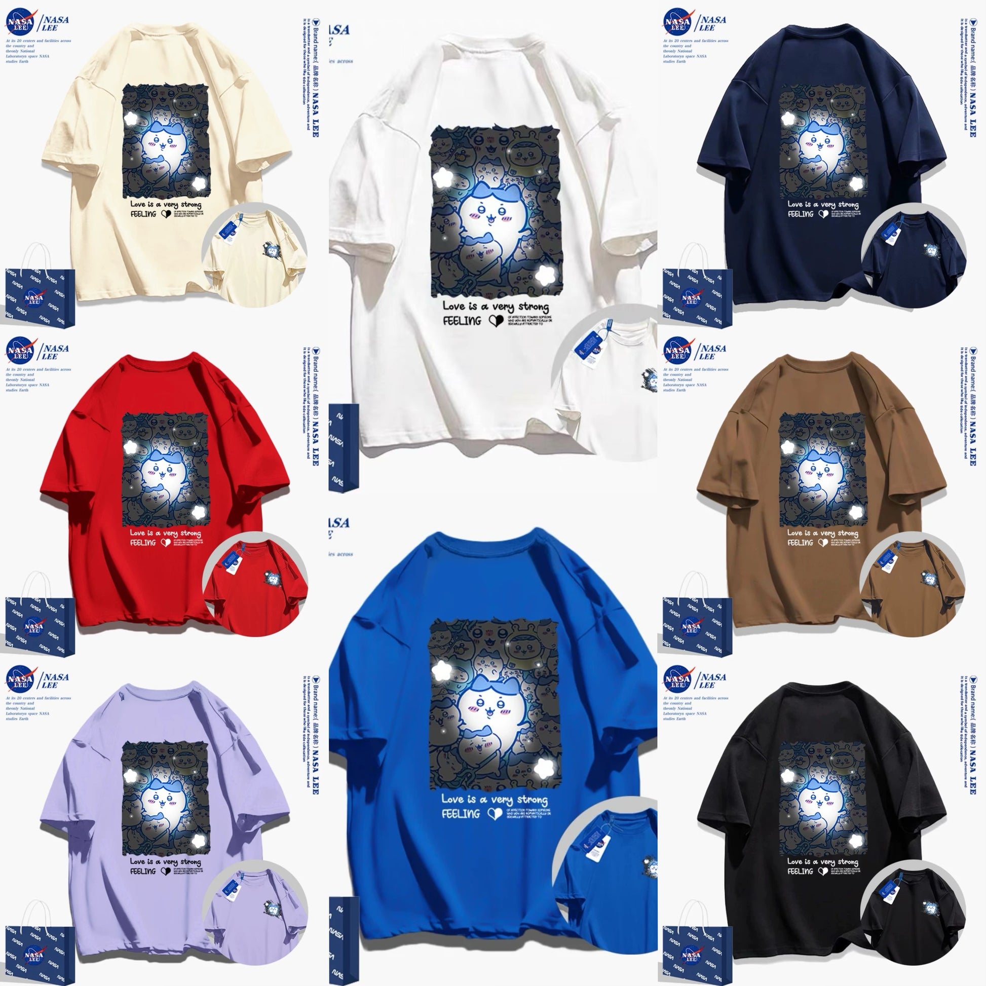 Japanese Cartoon ChiiKawa Casual Style T-Shirt Series | Hachiware Light - Kawaii Fashion Items