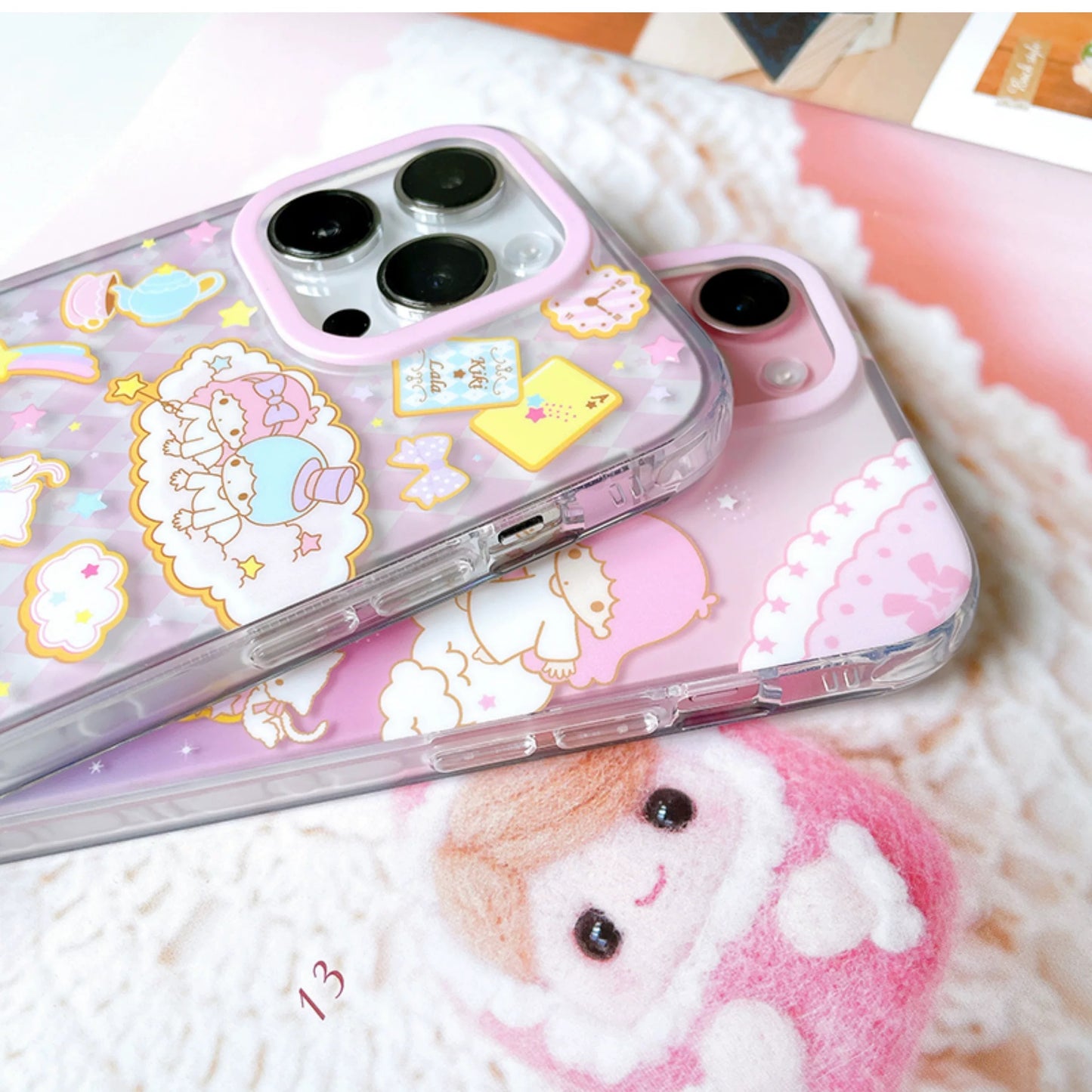 Japanese Cartoon Sanrio Little Twin Stars | Sugar Biscuits & Tea Party - iPhone Case 13 14 15 Pro Promax