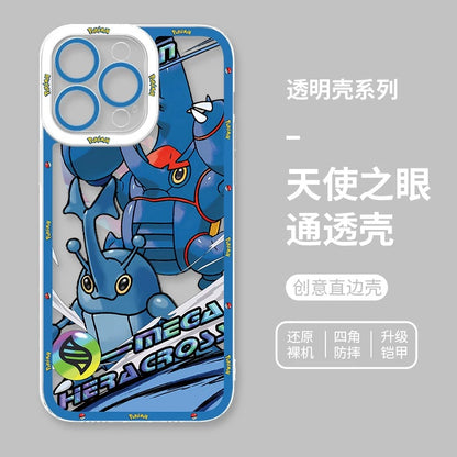Japan Cartoon Pokemon Mega Evolution Anime | Salamence Steelix Diancie Heracross - iPhone Case PLUS SE2 XS XR X 11 12 13 14 15 16 16e 17 17e Pro Promax 12mini 13mini