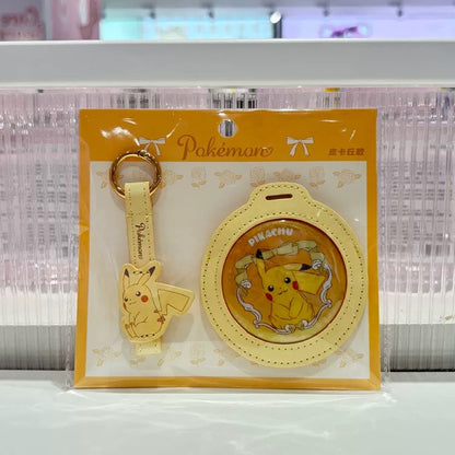 Pokemon X Miniso Pins with Cover Keychain | Pikachu Sylveon Gengar Piplup Rowlet - Anime Collectable Kawaii Item