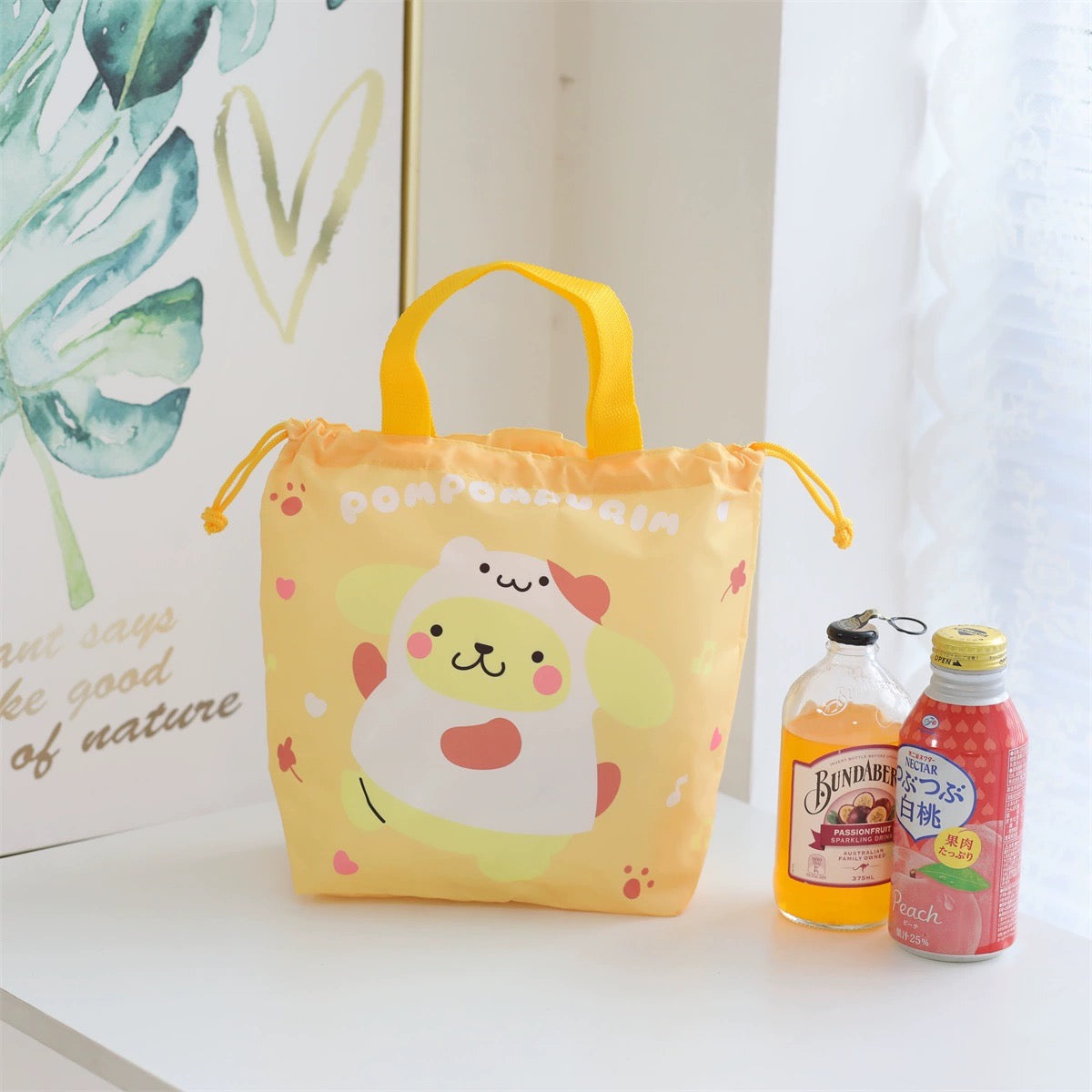 Japanese Cartoon with Friends Tidy Up Bag | Hello Kitty My Melody Kuromi Cinnamoroll Pompompurin Pochacco Little Twin Stars Hangyodon - Little Lunch Bag