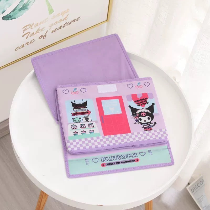 Sanrio Desert Food Shop Storage Box with Cover | Hello Kitty My Melody Kuromi Little Twin Stars Cinnamoroll Sanrio Friends - Bedroom Girl Gift