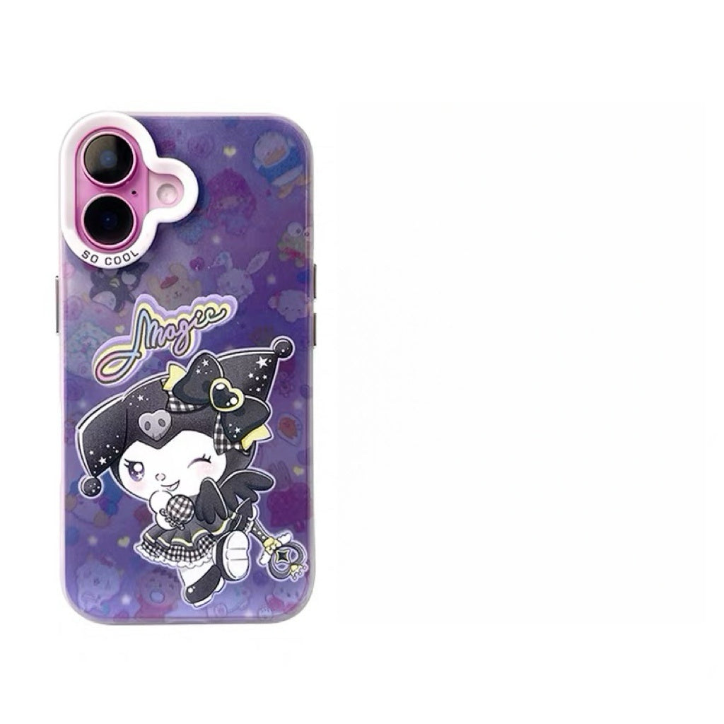 Japanese Cartoon Sanrio Magic Group Laser Case |  My Melody Kuromi Pochacco Wish Me Mell 4 Styles - iPhone Case 11 12 13 14 15 16 16e 17 17e Pro Promax