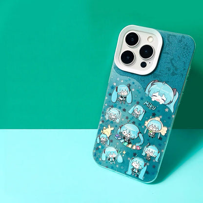 Japan Characters Miku Fan Works Part 1 Laser Case | World Project Sekai Group & Cute Emo 2 Styles - iPhone Case 11 12 13 14 15 16 16e 17 17e Pro Promax