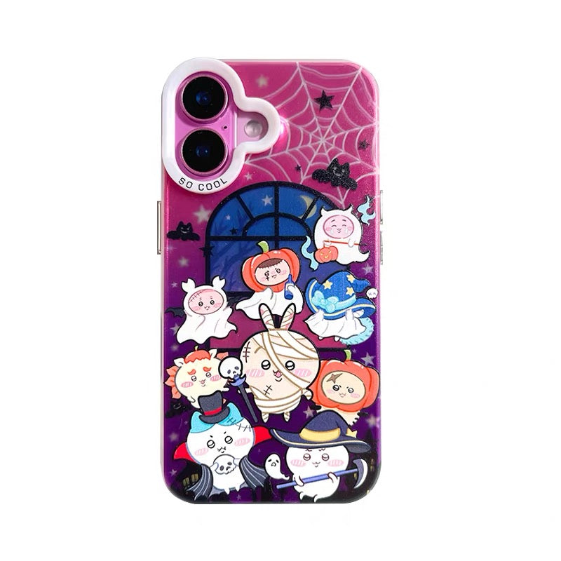 Japanese Cartoon Halloween Party Laser Case | ChiiKawa & Sanrio Group - iPhone Case 11 12 13 14 15 16 16e 17 17e Pro Promax