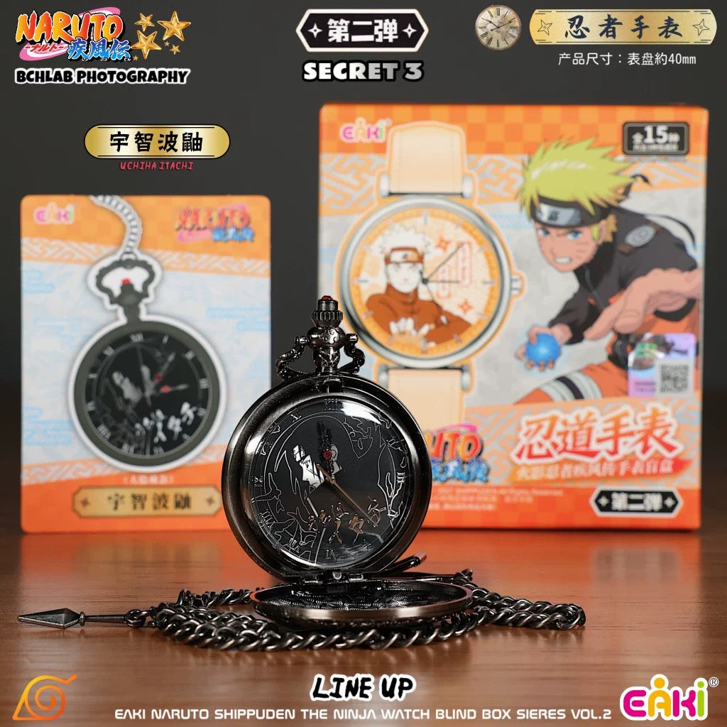 Eaki X Naruto Ninja Part 2 Watch Accessories Series | Naruto Shippuuden Naruto Sasuke Sakura Kakashi Gaara Neji Hinata Itachi Uchiha Madara Obito - Watch Collectable Toys Mystery Blind Box