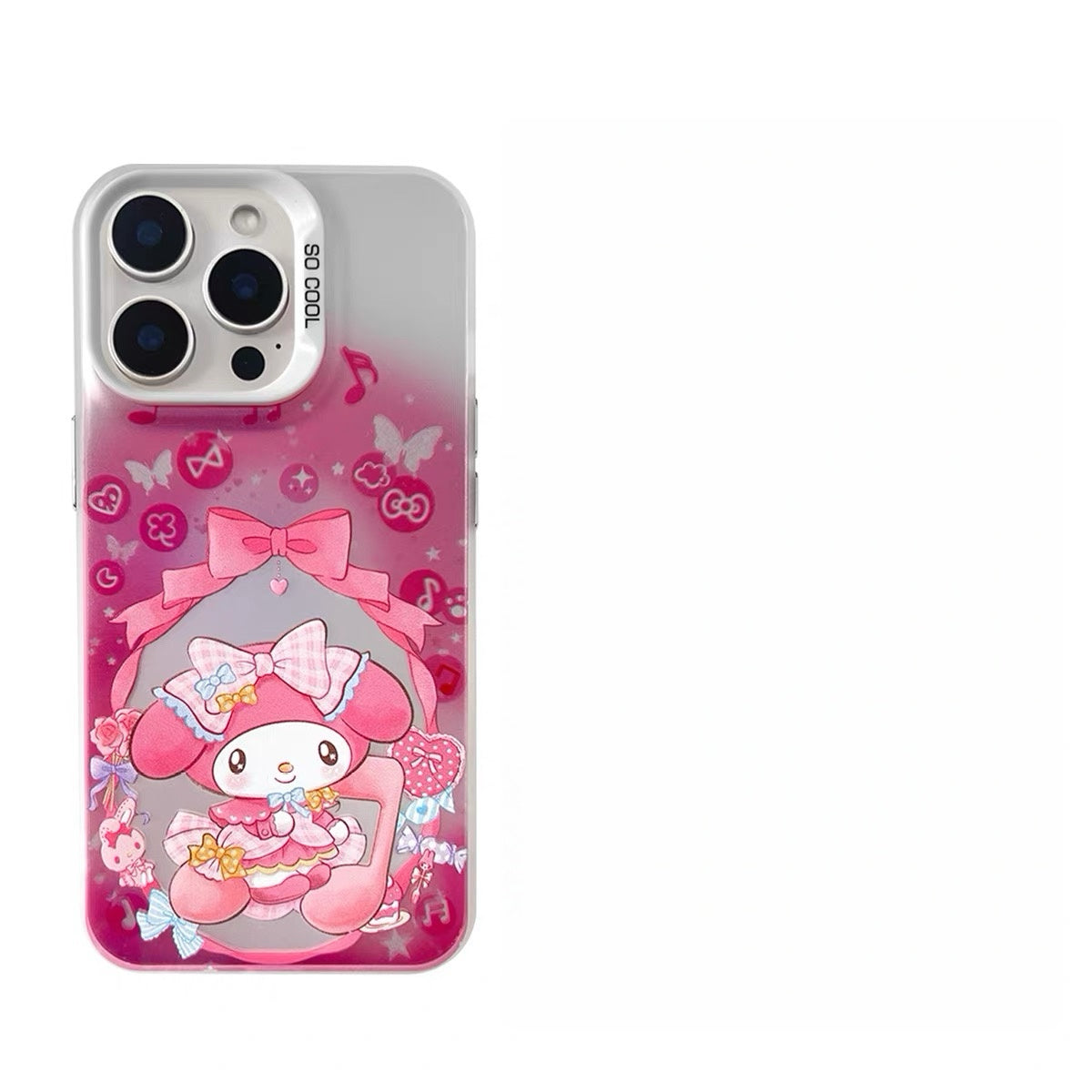 Japanese Cartoon Sanrio Piano Melody Laser Case | Hello Kitty My Melody Kuromi Cinnamoroll Pompompurin Hangyodon 6 Styles - iPhone Case 11 12 13 14 15 16 16e 17 17e Pro Promax