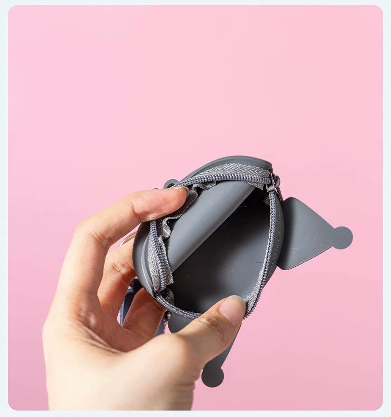 Japan Sanrio Silicon Mini Purse Bag Keychain Lolita Series | My Melody Kuromi Cinnamoroll - Coin Bag Keychain Can put in Airpods EarPhone