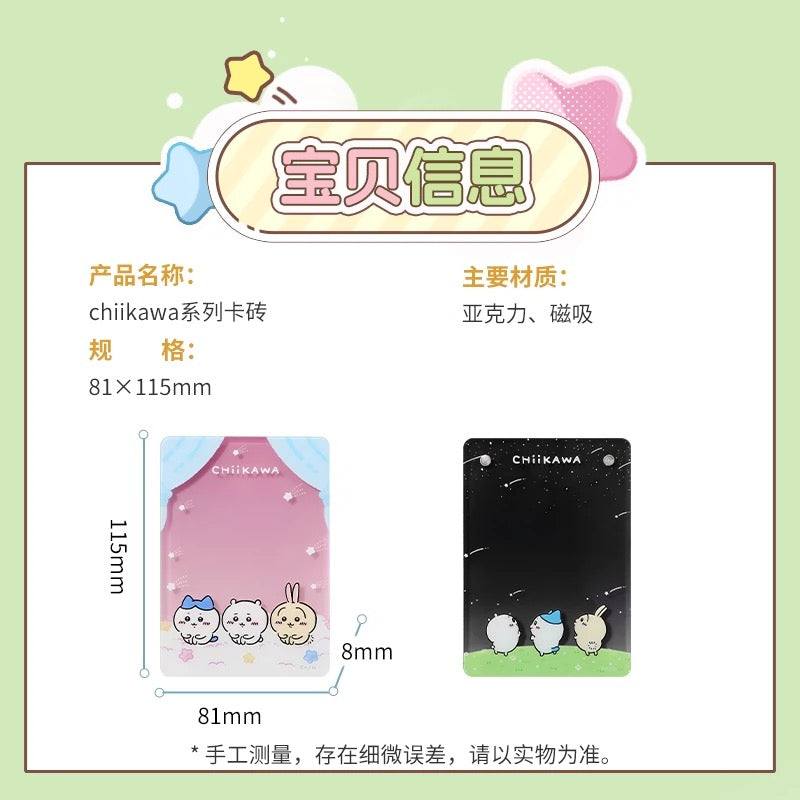 ChiiKawa X Miniso | ChiiKawa Hachiware Usagi Watching Shooting Star Acrylic Cardholder - Kawaii items Room Decoration Item