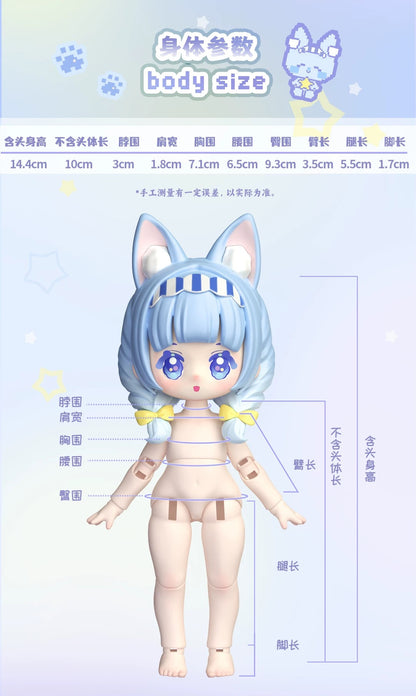 Simon Toys Nyzaii Sweet Imagination 1/12 ob11 11cm BJD Doll Ball Joint Doll - Collectible Toys Mystery Blind Box