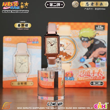 Eaki X Naruto Ninja Part 2 Watch Accessories Series | Naruto Shippuuden Naruto Sasuke Sakura Kakashi Gaara Neji Hinata Itachi Uchiha Madara Obito - Watch Collectable Toys Mystery Blind Box