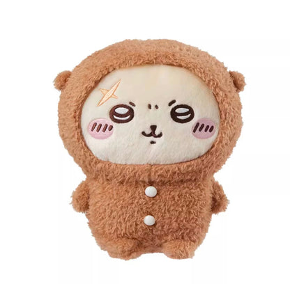 ChiiKawa X Miniso | ChiiKawa Hachiware Usagi Momonga Kurimanju Rakko Pajamas Sitting Plush Doll - Kawaii items Room Decoration doll