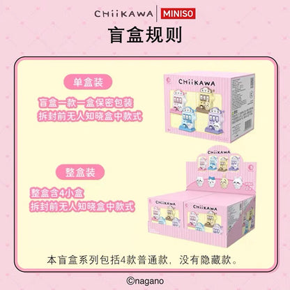 ChiiKawa X Miniso X Sanrio Series | ChiiKawa Hachiware Usagi Momonga Playing with Kitty My Melody Cinnamoroll Pompompurin Kuromi Plastic Mini Figure Blind Box - Kawaii Items Room Decoration Blind Box (副本)