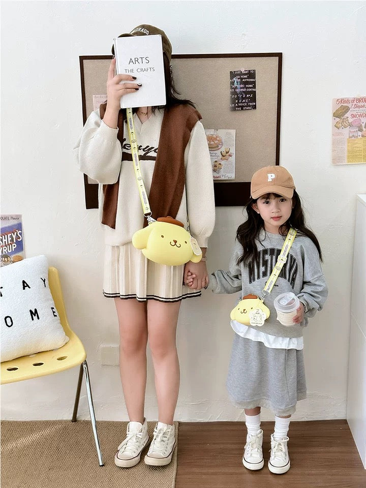 Japan Sanrio Silicone Big Head Shoulder Bag | Pompompurin -  Kawaii Bag Birthday Girlfriend Children Gift