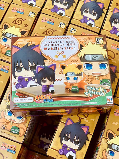 MegaHouse X Naruto Ninja Special Edition | Naruto Shippuuden Maneki Version Kurama Naruto Lucky Cat Sasuke - Figure Collectable Toys