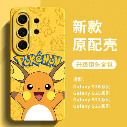 Japanese Cartoon Pokemon Silicone Case | Togepi Raichu Blastoise - Phone Case Samsung Galaxy S26 S25 S24 S23 FE Ultra Edge