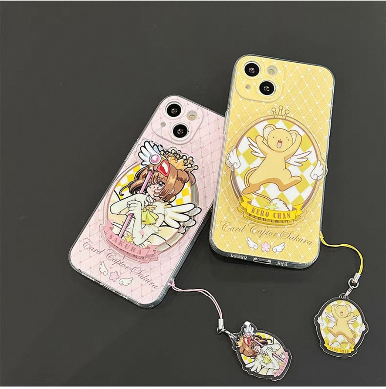 Japanese Cartoon Cardcaptor Sakura | Sakura & Kero Chan - iPhone Case 7 8 PLUS SE2 XS XR X 11 12 13 14 15 16 Pro Promax 12mini 13mini KawaiiGiftLand