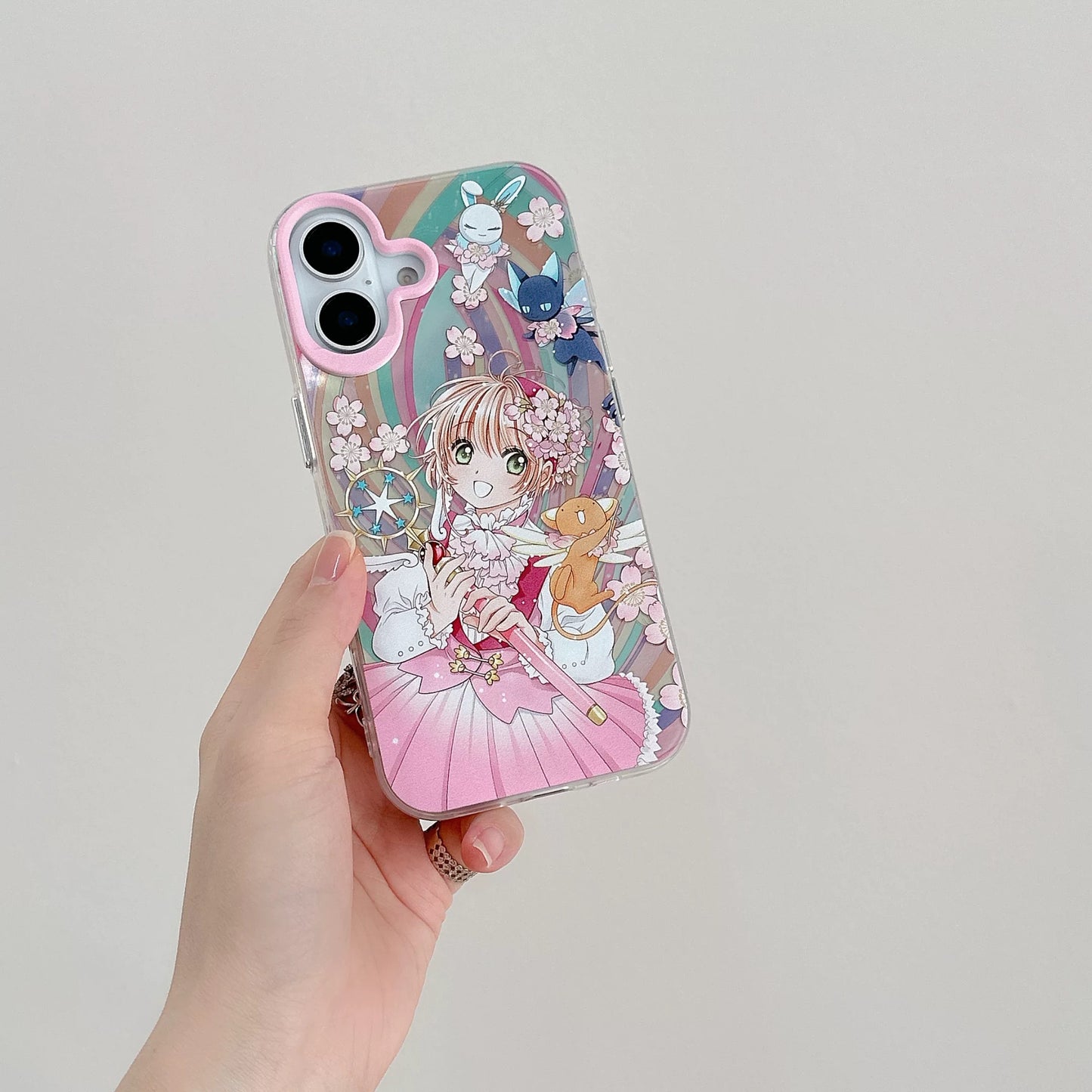 CardCaptorSakura Retro Comic Laser Case | Part 3 Cosplay Style Sakura Kero Chan - iPhone Case PLUS SE2 XS XR X 11 12 13 14 15 16 16e 17 17e Pro Promax 12mini 13mini
