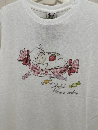 Korean Fashion Cute Animals Style T-Shirt Series | Sheep with Sweets - Kawaii Fashion Items