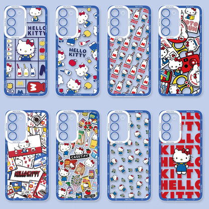Japanese Cartoon Hello Kitty | Vintage Kitty Blue Version - Phone Case Samsung Galaxy S26 S25 S24 S23 S22 S21 FE Ultra Edge