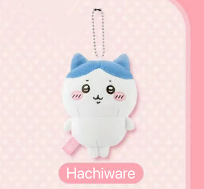 ChiiKawa X Miniso | ChiiKawa Hachiware Usagi Momonga Mini Plush Doll Keychain - Kawaii items Room Decoration doll