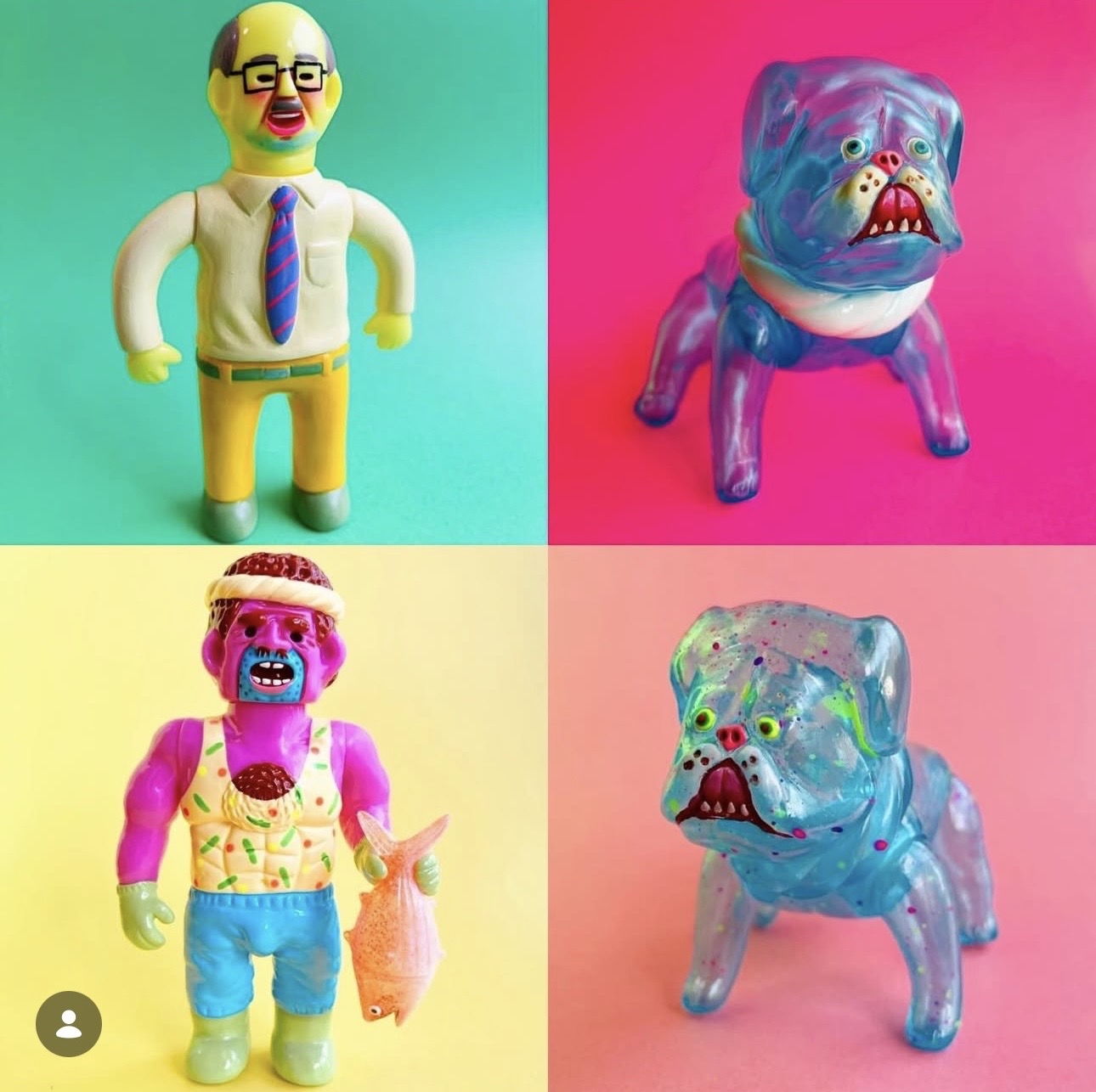 Japan Artist Dehara | Tosa Dog Inu Transparent Sky Blue Version - 50pcs Limited Worldwide Sofubi Figure Soft Vinyl Rare