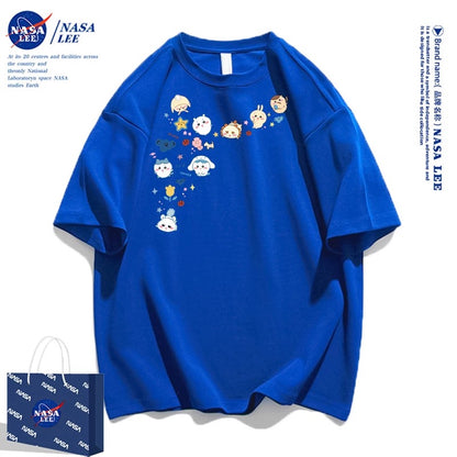 Japanese Cartoon ChiiKawa Casual Style T-Shirt Series | Chiikawa Hachiware Usagi Momonga Kurimanju Shisa Fun Drawing Style - Kawaii Fashion Items