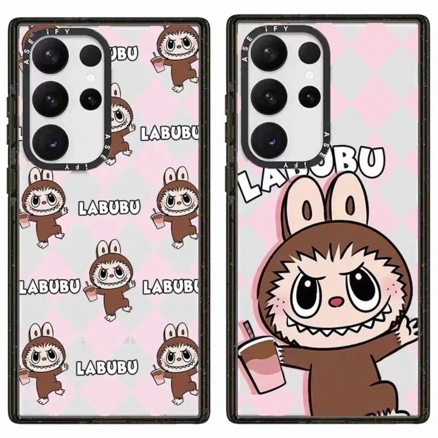 Cute Cartoon Labubu | Have A Drink - Phone Case Samsung Galaxy S25 S24 S23 S22 Ultra