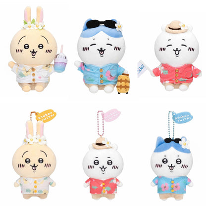 Japan Chiikawa X Travel Series| ChiiKawa Hachiware Usagi - Mini Plush Doll Keychain