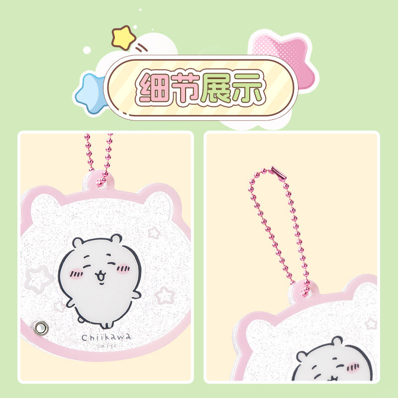 ChiiKawa X Miniso | ChiiKawa Hachiware Usagi Glitter Shake Keychain - Kawaii Item Keychain