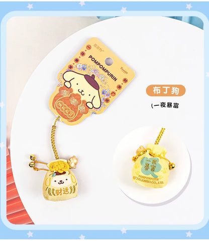 Sanrio Omamori Japan Style Lucky Blessing Bag | Hello Kitty My Melody Kuromi Cinnamoroll Pompompurin Pochacco Hangyodon - Kawaii Item