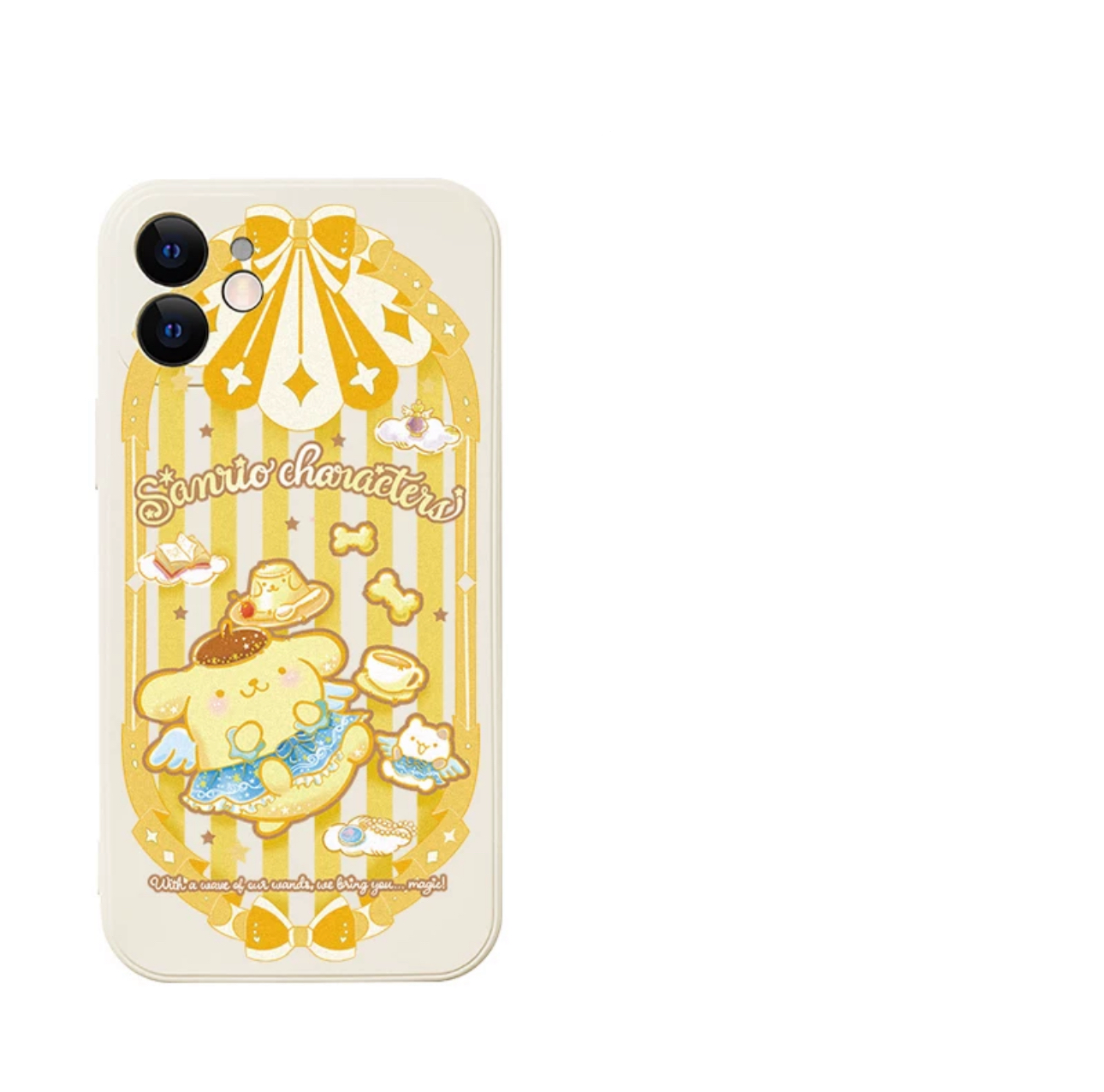 Japanese Cartoon Sanrio Magic School | Pompompurin Wizard Laser Colour Clear - iPhone Case 11 12 13 14 15 16 Pro Promax