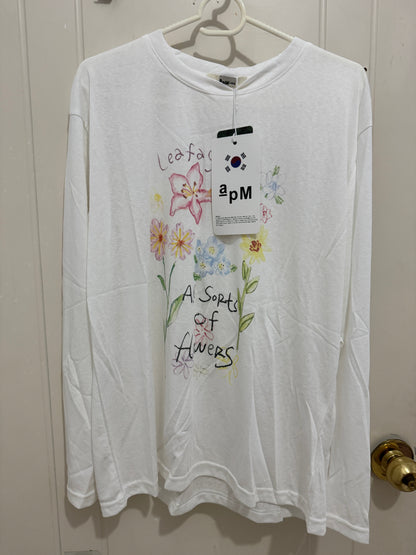 Korean Fashion Garden Style Long-sleeved Sun Protection T-Shirt Series | Leafage with Flowers - Kawaii Fashion Items