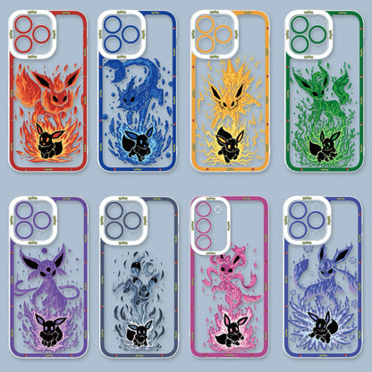 Japan Cartoon Pokemon Evolution Soul Version | Eevee Flareon Vaporeon Jolteon Leafeon Espeon Umbreon Sylveon Glaceon - Phone Case Samsung Galaxy S26 S25 S24 S23 S22 S21 FE Ultra Edge