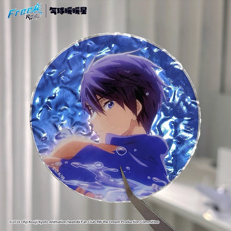 Japanese Anime Free! Iwatobi Swim Club Wave Acrylic Coaster | Haruka Makoto Rin Kirishima Sosuke - Cute Kawaii Item