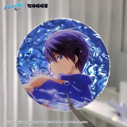 Japanese Anime Free! Iwatobi Swim Club Wave Acrylic Coaster | Haruka Makoto Rin Kirishima Sosuke - Cute Kawaii Item