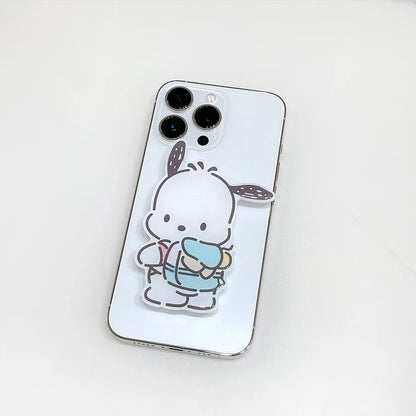 Japanese Cartoon Cute Travel Style | My Melody Kuromi Cinnamoroll Pompompurin Pochacco Hangyodon Phone Stand