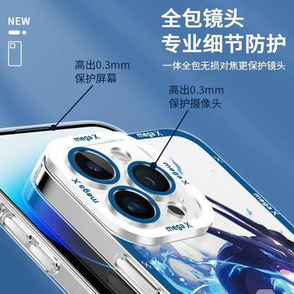 Japanese Cartoon Pokemon Evolution Verison | X Y Charizard - iPhone Case 6 7 8 PLUS SE2 XS XR X 11 12 13 14 15 16 16e Pro Promax 12mini 13mini - KawaiiGiftLand